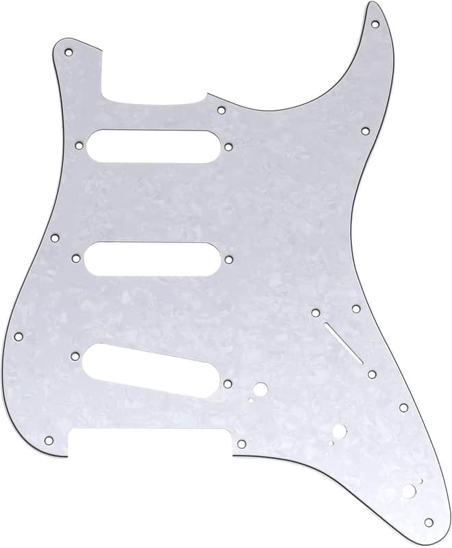 Guitar Pickguard for Electric Guitar, 4Ply White Pearl image 1