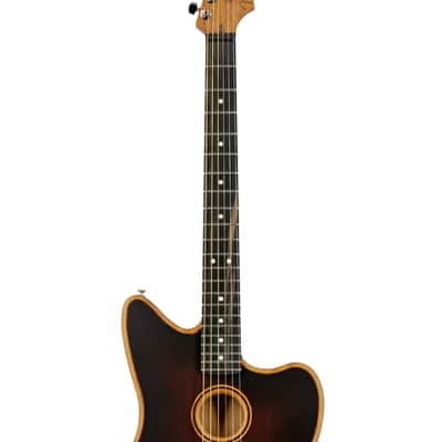 Fender American Acoustasonic Jazzmaster All Mahogany Ac-Elec Gtr w/Bag, EB FB, BB Burst, US232XXXX image 6