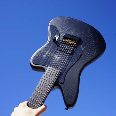 ESP LTD SIGNATURE SERIES AW-XJ7 Baritone Evertune Black Open Grain Stain 7-String Electric Guitar (2025) image 1