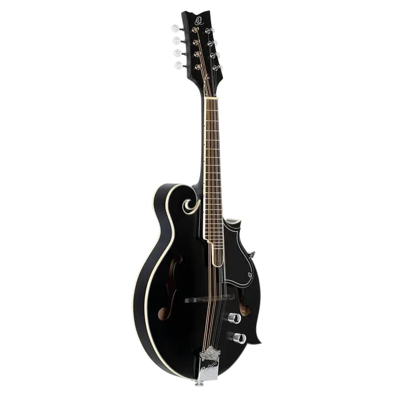 ORTEGA RMFE40SBK MANDOLIN F-STYLE SATIN BLACK W/PICKUP image 1