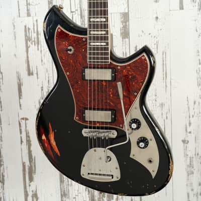 Novo Serus J - Bull Black Over '64 3-Tone Sunburst w/ Lollar Firebird Pickups image 3