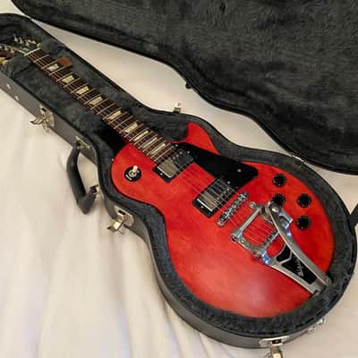 2012 Gibson Les Paul Studio Bigsby Vibrato - Heritage Cherry Satin - Free Pro Setup image 23