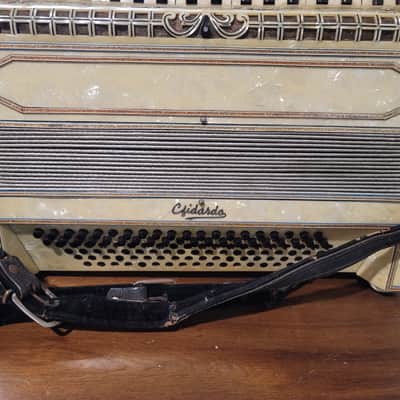Vintage C. Firardo Italian Piano Accordion w/ Original Case Art Deco Pearloid Project image 11