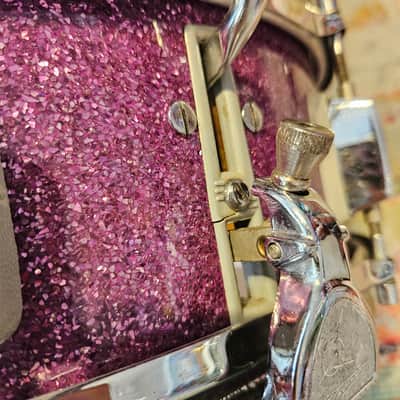 Trixon 14x5" Purple Sparkle Snare Drum 1960s image 5