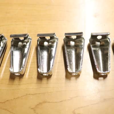 Pearl 6pk Bass Kick Drum Claws Chrome Vintage 1980's image 6