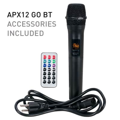 Set of 1x American Audio APX 12 GO 12" Battery-Powered BT Speaker w/ Speaker Stand image 7