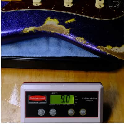 Fender Custom Shop Bass VI Journeyman Relic - Purple Sparkle over Graffiti Yellow image 13