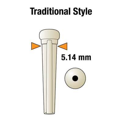 Graph Tech Tusq 6 Bridge Pin Pack Black 2mm White Dot image 4