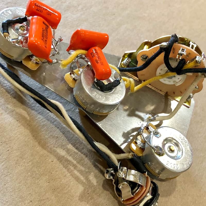 Fender Stratcocaster Greasebucket/Highway one Wiring Harness-Pure Tone-All Sprague Circuit-Grounding image 1