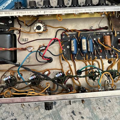 1965 Fender Twin Reverb – AB763 Blackface – Original Schumacher Iron, Jensen C12Ns, Blue Molded Caps image 8
