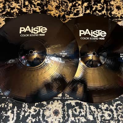 Paiste 14" Color Sound 900 Series Hi-Hat Cymbals (Pair) - Black image 1