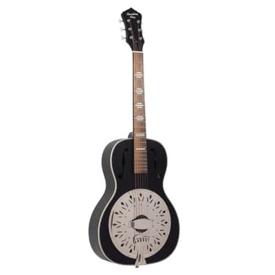Recording King Size 0 Resonator Guitar, Matte Black RPH-R2-MBK image 2