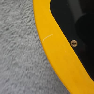 Blitz by Aria Pro II Leopard Transparent TV Yellow Single Cut P90 MIJ image 13