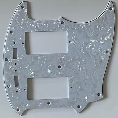 Custom 4 Ply White Pearl Fits US Mustang With PAF Humbucker Pickup Guitar Pickguard Scratch Plate image 1