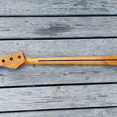 Precision Bass neck, flamed roasted maple image 3