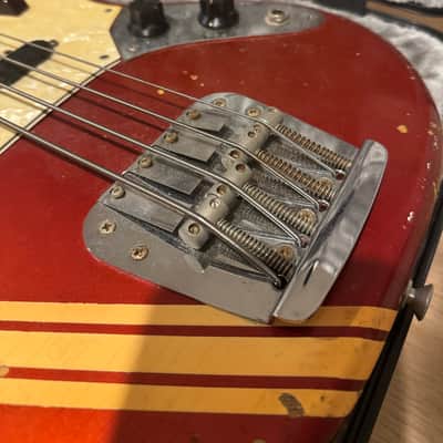 1971 Fender Competition Mustang Bass Competition Red image 4