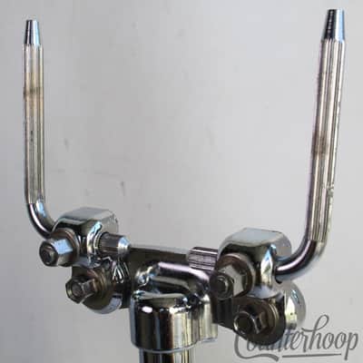 *Ludwig Double Tom Drum Mount Stand Holder Vintage 70s L-Arm Posts Chrome Atlas* image 6