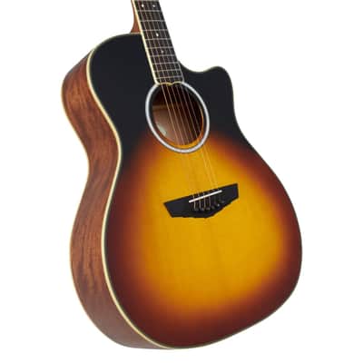 D'Angelico Excel Gramercy Acoustic Electric GA Size Guitar w/Bag, Vintage Sunset image 3