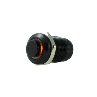 Tesi POCO 12MM LED Momentary Push Button Guitar Kill Switch Black / Yellow