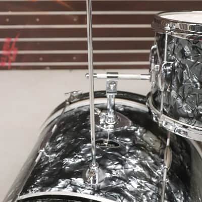 Stewart 3pc Drum Set Kit Black Pearl Vintage 1960's MIJ image 4