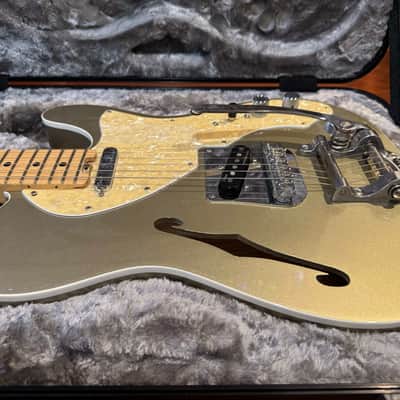 Fender 2017 American Elite Thinline Telecaster in Champagne with Bigsby image 5