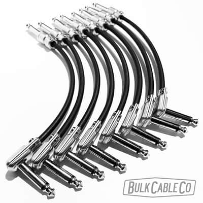 8 Pack - 10" Mogami 2319 Patch Cable - SquarePlug SP500 / SPS5 - Right Angle To Straight Connectors image 5