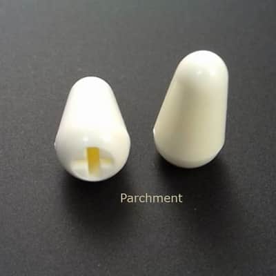 True Custom Shop® 2 Parchment Switch Tips Fender Stratocaster Fits USA & Import image 1