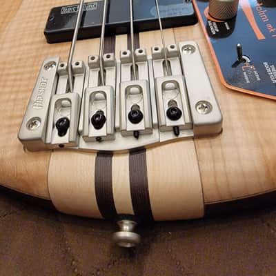 Cort A4PLUSFMMHOPN Neck Thru Construction Mahogany Body 4-String Electric Bass Guitar w/Hard Case image 17