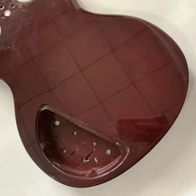 Wine Red Finish Guitar Double Cutaway Solid Basswood Body image 7