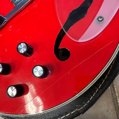 1967 Coral Vincent Bell Firefly Red Danelectro image 3