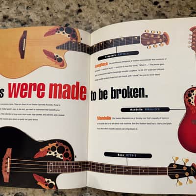 Ovation Catalog 1999 1865 Al Di Meola elite 12 string legend nylon 1863 1867 special balladeer celebrity deluxe cs257 CC01 CC-026 long neck mandolin bass Trekker Viper image 13
