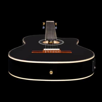 Ortega RCE145BK Family Series Pro Solid Spruce Top Mahogany Neck Cutaway Nylon 6-String Classical Acoustic-Electric Guitar w/Gig Bag image 10