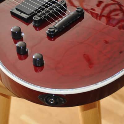 ESP LTD EC-1000 QM LH STBC See Thru Black Cherry Left Handed / Deluxe Series / Eclipse LP Type / EC1000 LH / IW22030344 image 5