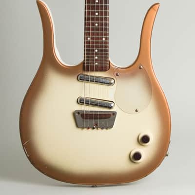 Danelectro  Longhorn Guitarlin Model 4123 Semi-Hollow Body Electric Guitar (1965), ser. #1025 image 3