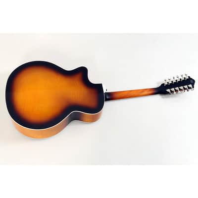 Guild F-2512CE Deluxe 12-String Cutaway Jumbo Acoustic-Electric Guitar Regular Antique Burst image 2