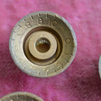 Vintage 1960s Gibson Gold Reflector Knob Set ES-335 SG Standard Custom Les Paul image 12