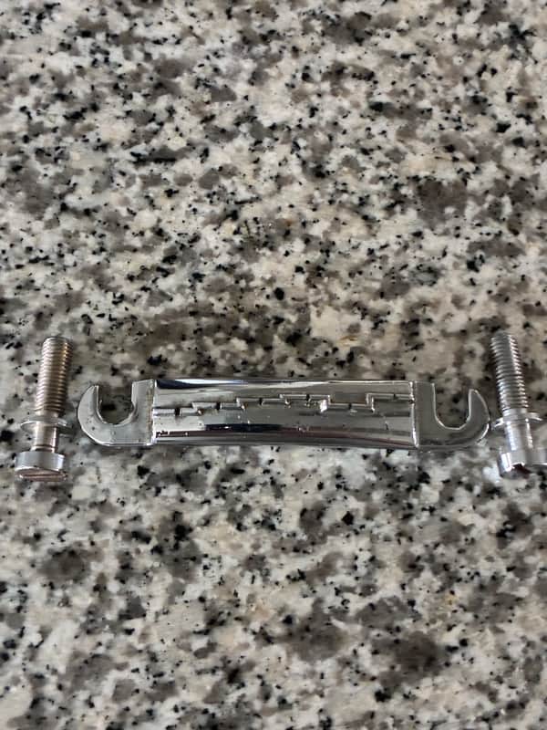 Gibson 1967’Gibson SG Vintage Solid Saddle Bridge/Tailpiece 1967 - Chrome image 1