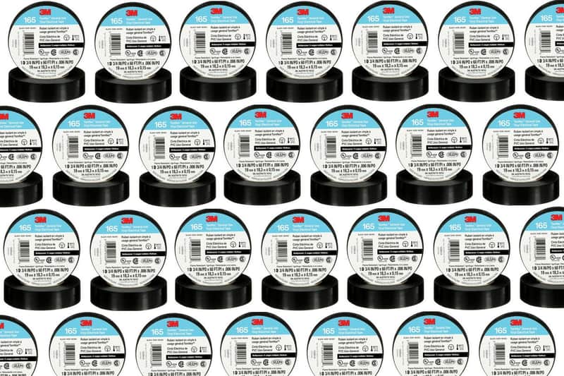 25 3M Temflex 1700/165 165 Economy Grade Vinyl Electrical Tape 3/4 in x 60 ft image 1