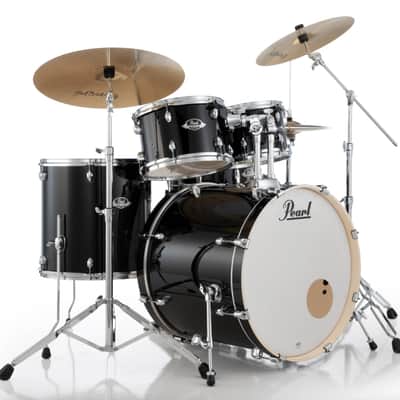 Pearl Export 5-Piece Drum Set - 22" Bass Drum JET BLACK image 2