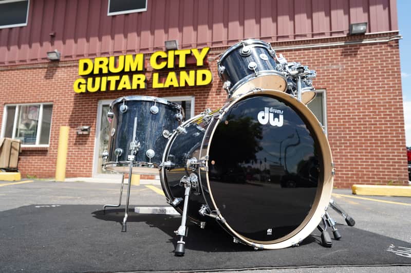 DW USA Collectors Series - Ebony Chaos - 4pc Pure Maple SSC Shell Pack With Ring's (DW - Limited Finish) image 1