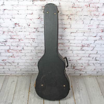 Victoria Luggage Co 1960's Dreadnought Acoustic Guitar Hard Shell Case Black and Yellow VINTAGE image 4