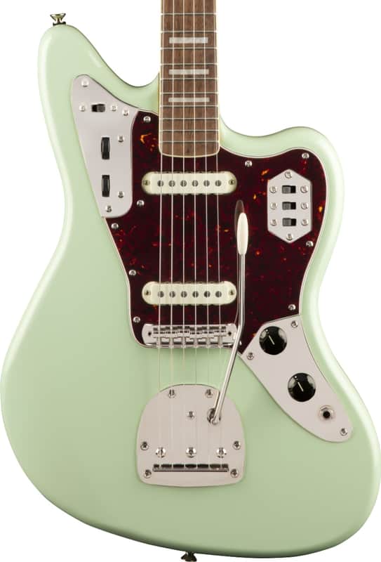 Squier Classic Vibe '70s Jaguar Electric Guitar. Laurel Fingerboard, Surf Green image 1