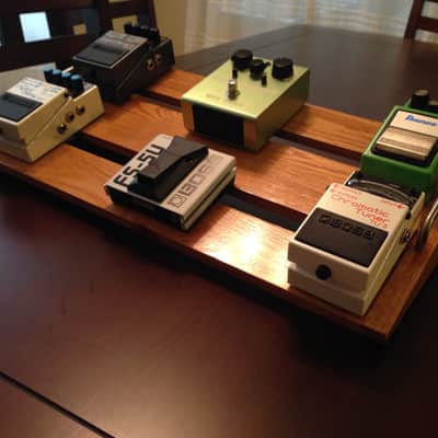 Custom 19.5" Oak Wood Pedalboard- Polyurethane Finish. FREE Shipping! image 6