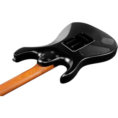 Ibanez AZ Prestige AZ2402-BKF 6-String Solid Body Electric Guitar with S-Tech Wood Roasted Maple Fretboard, Right-Handed, Black Flat image 8