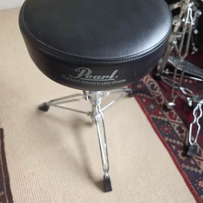 Rogers 5-Line Dyna-Sonic 5x14" COB Snare Drum 1974 - 100% Original w/ Snare Frame & Protection Racket Case. Includes Pearl Roadster / D-1000 Series Drum Throne – Heavy Duty Spindle Base and Vintage Pearl Double-Braced Heavy-Duty Snare Drum Stand (1980s image 8