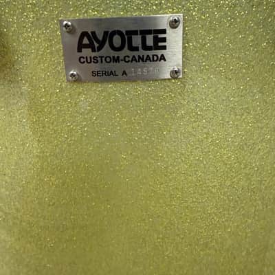 Ayotte (Ray Era) Wood Hoop 5 piece 90s - Gold sparkle image 7