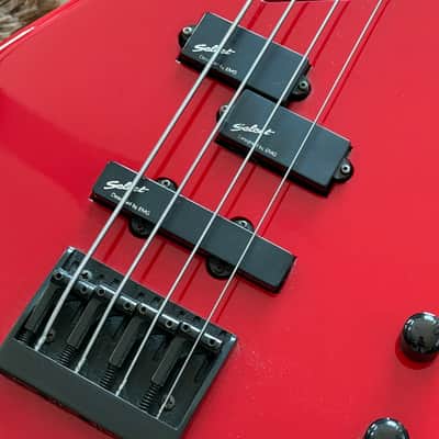 1990s B.C. Rich Innovator PJ Bass - Red image 3