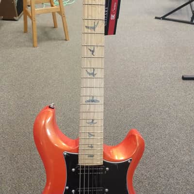 New 2024 PRS Paul Reed Smith SE NF3 Electric Guitar - Metallic Orange, Maple Fretboard with PRS SE Gigbag image 3