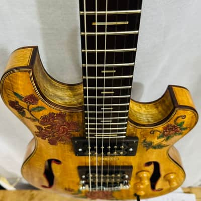 Blueberry Handmade Electric Guitar Double Cutaway Semi-Hollowbody image 5