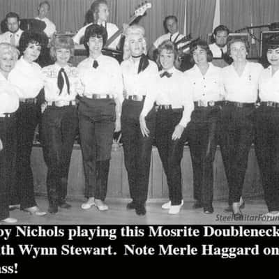 Mosrite  Doubleneck Owned and played by Roy Nichols, Arch Top Hollow Body Electric Guitar,  c. 1959, brown hard shell case. image 12